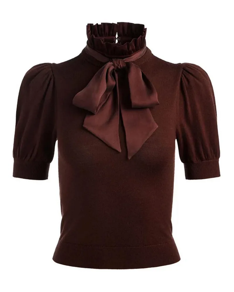 Alice + Olivia Rundhalspullover - Braun Braun