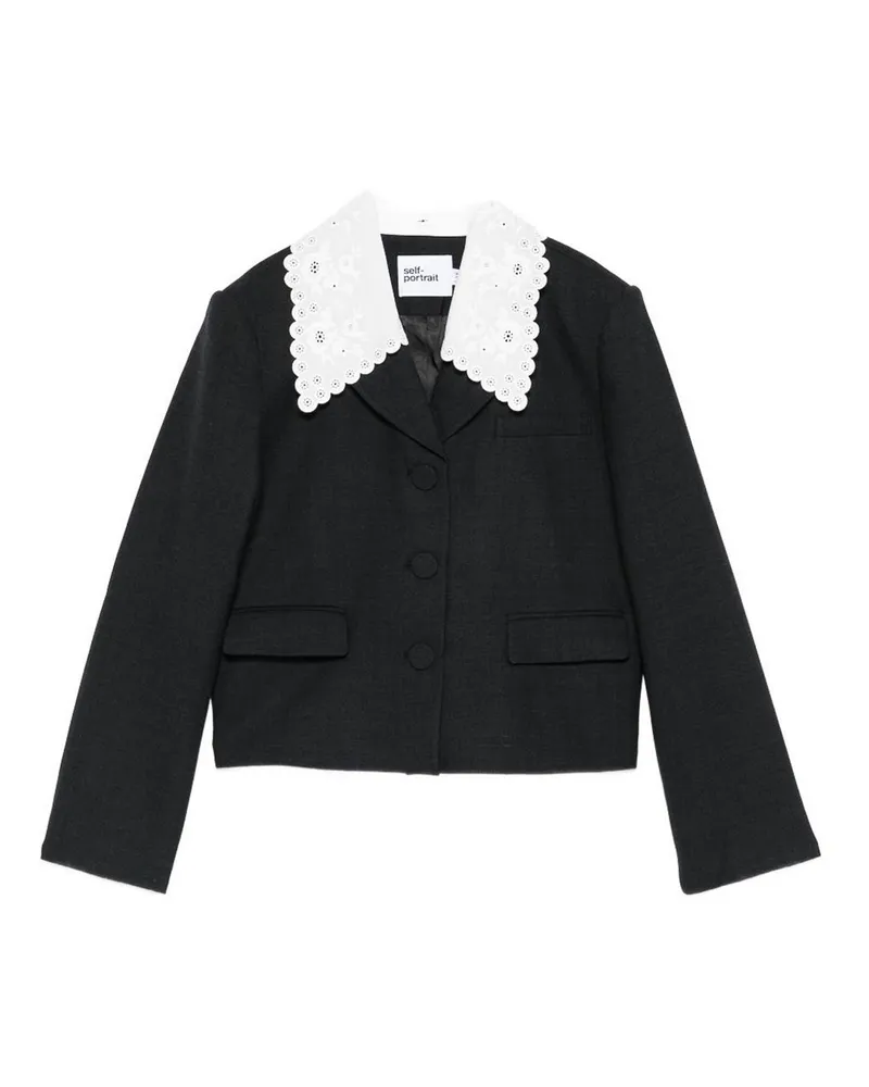 Self-Portrait Casualjacke - Grau Grau