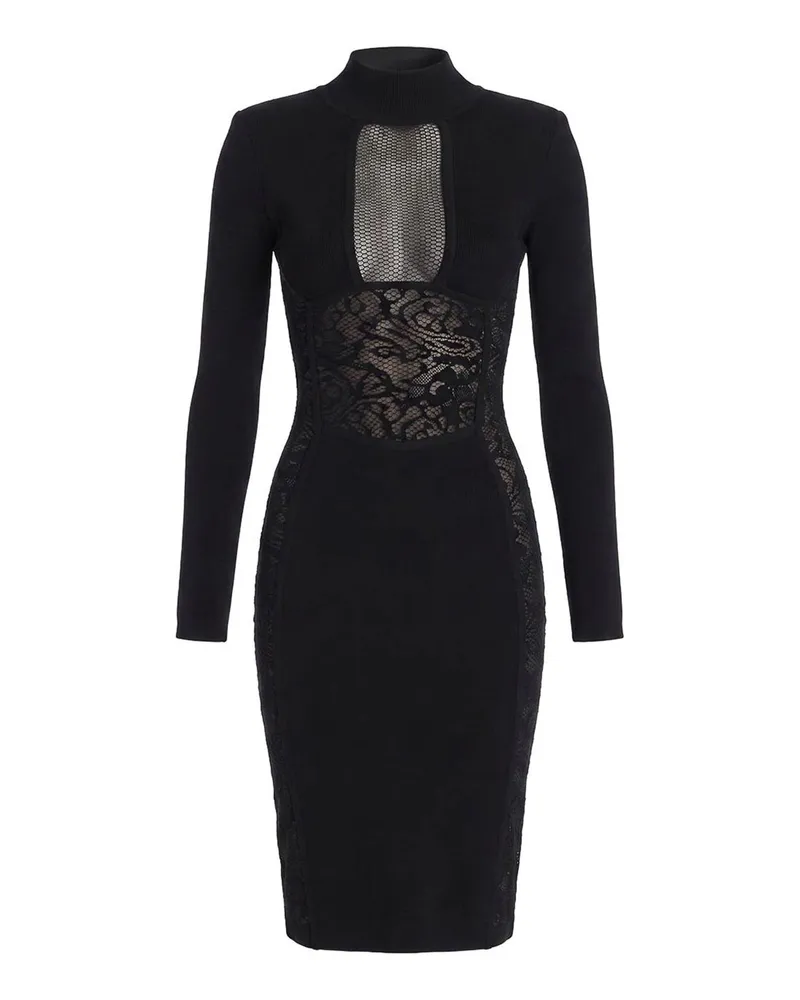 Elisabetta Franchi Knielanges Kleid - Schwarz Schwarz