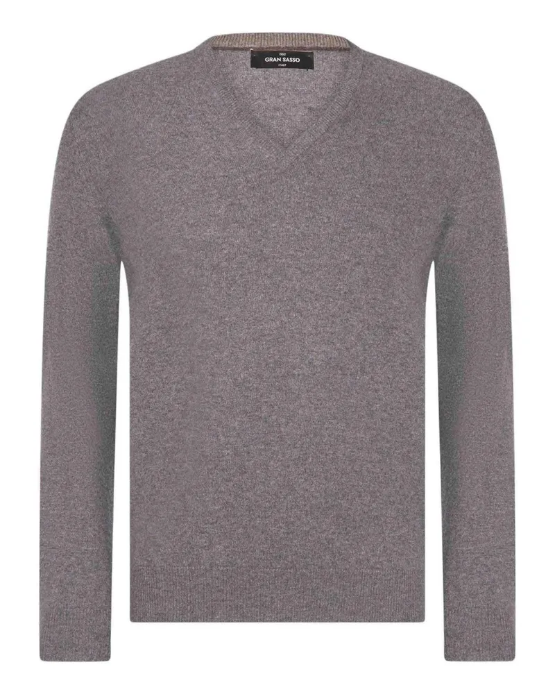 Gran Sasso V-Pullover - Schwarz Schwarz