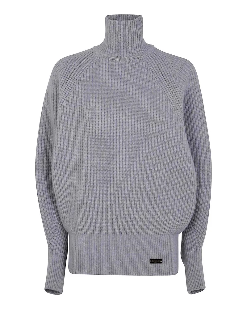 Balmain Rundhalspullover - Grau Grau