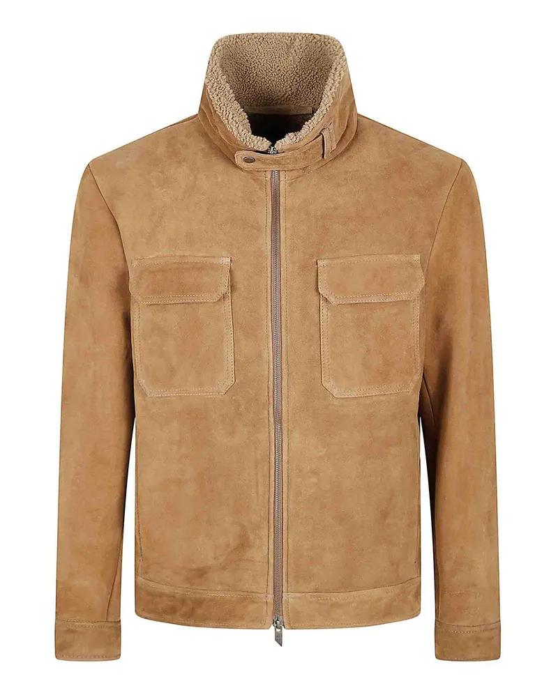 Salvatore Santoro Lederjacke - Camel Camel