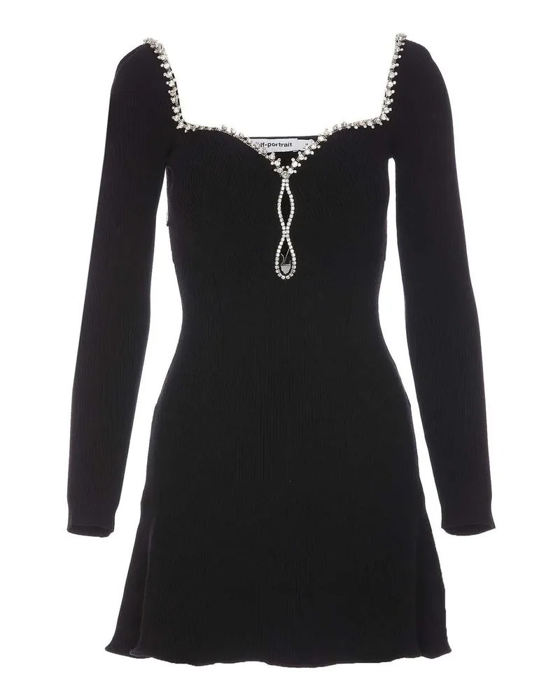 Self-Portrait Kurzes Kleid - Schwarz Schwarz