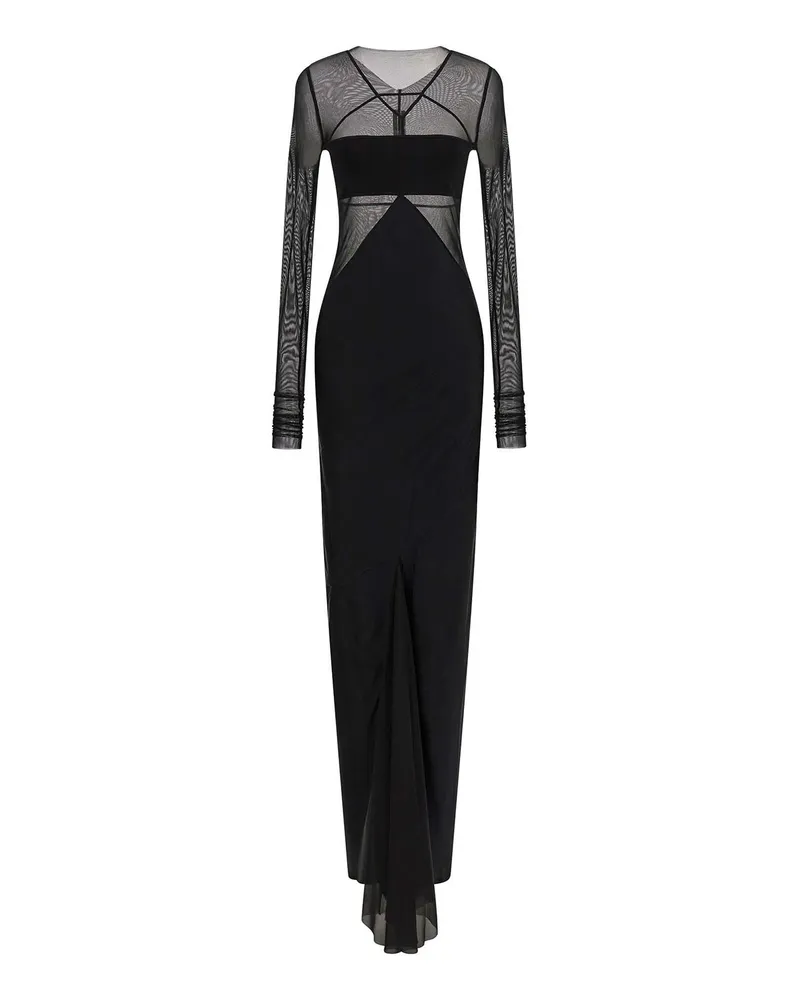 Rick Owens Knielanges Kleid - Schwarz Schwarz