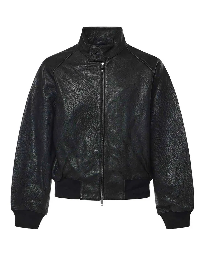 Studio Nicholson Lederjacke - Schwarz Schwarz
