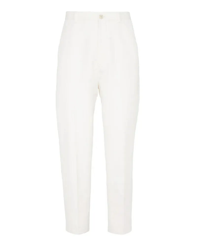 Brunello Cucinelli Casual Hose - Weiß Weiß