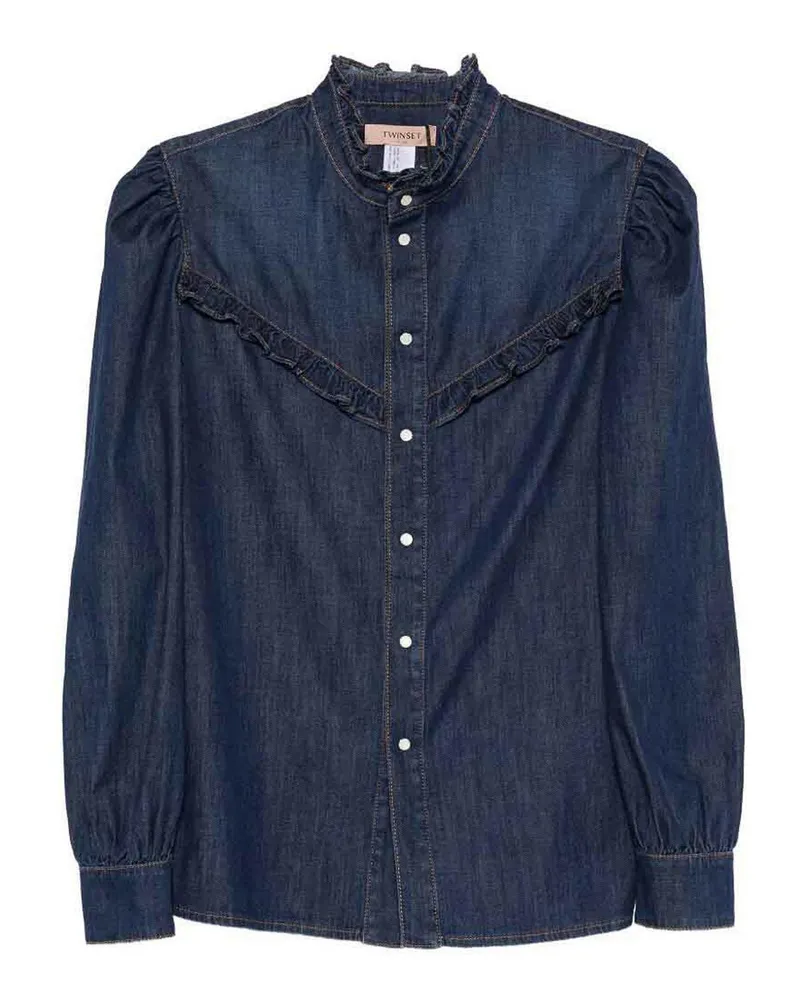 Twin-Set Hemd - Dunkles Jeansblau Dunkles