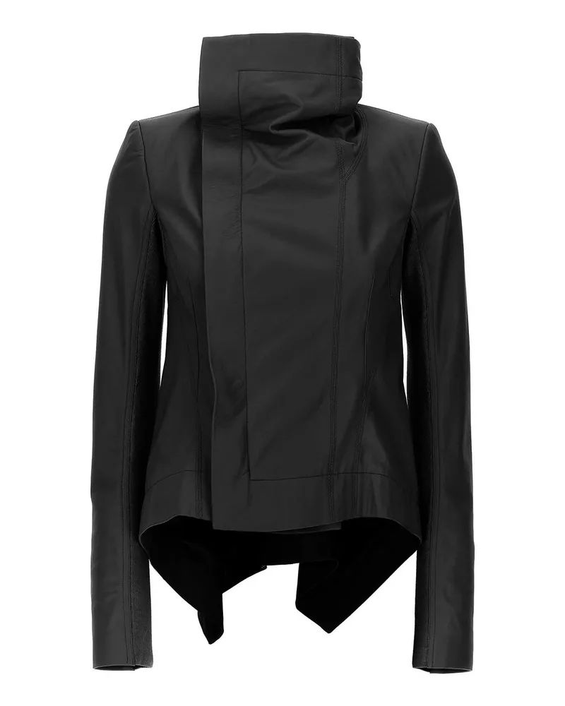 Rick Owens Lederjacke - Schwarz Schwarz