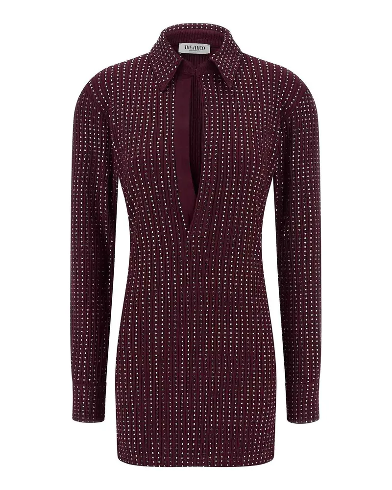 ATTICO Kurzes Kleid - Dunkelrot Dunkelrot