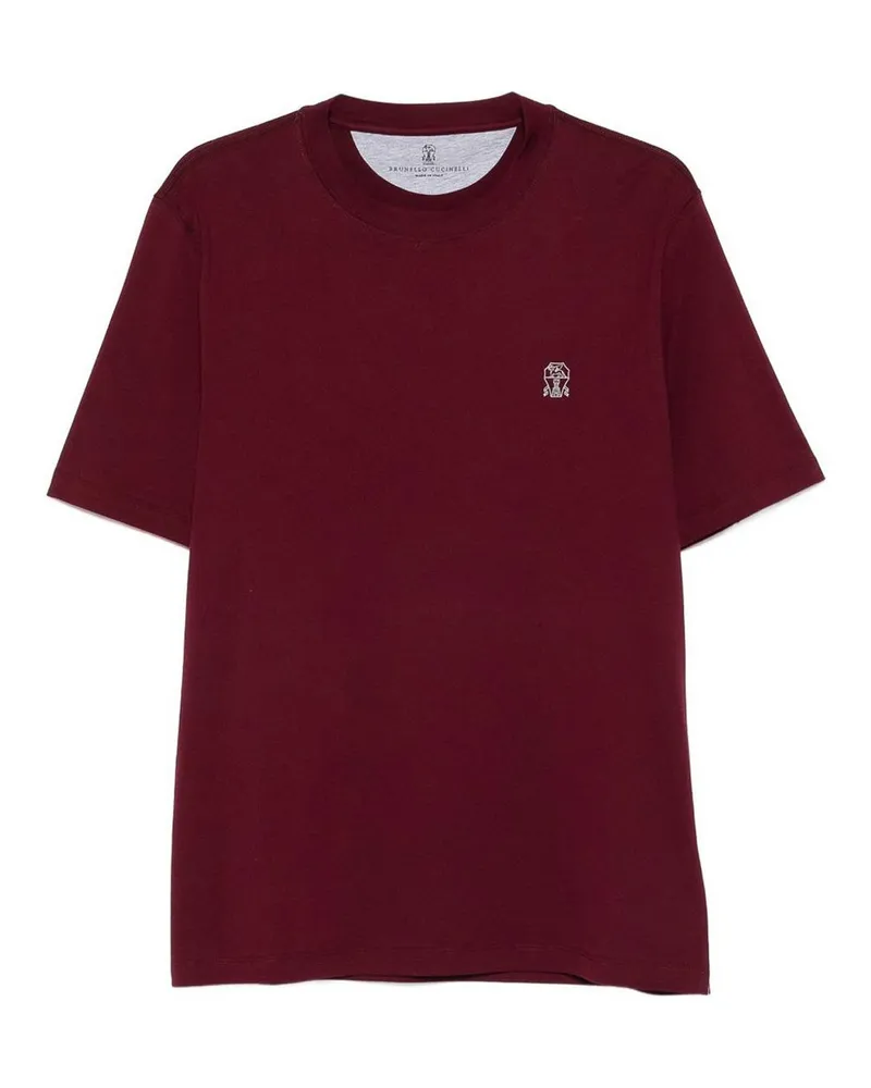 Brunello Cucinelli Rundhalspullover - Rot Rot