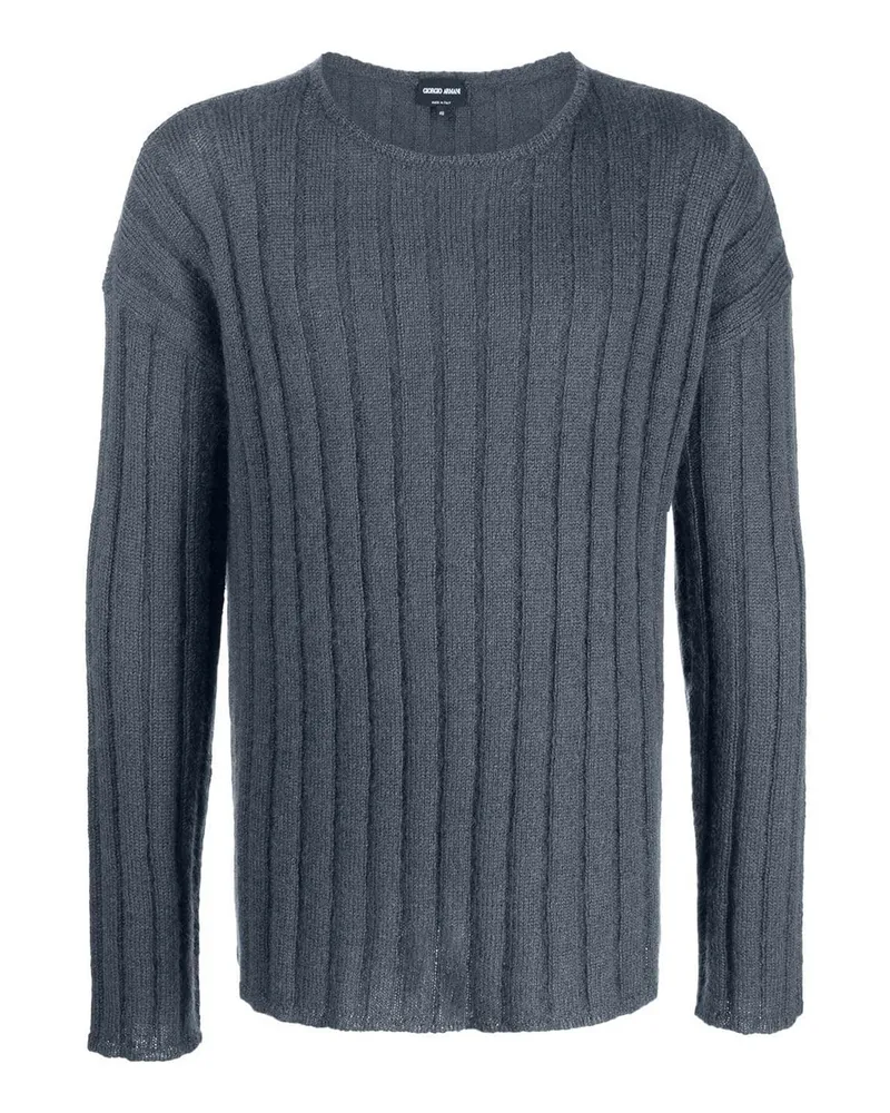 Giorgio Armani Rundhalspullover - Grau Grau