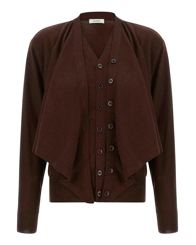 Christophe Lemaire Cardigan - Dunkelrot Dunkelrot