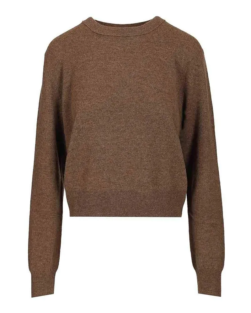 Lisa Yang Rundhalspullover - Braun Braun