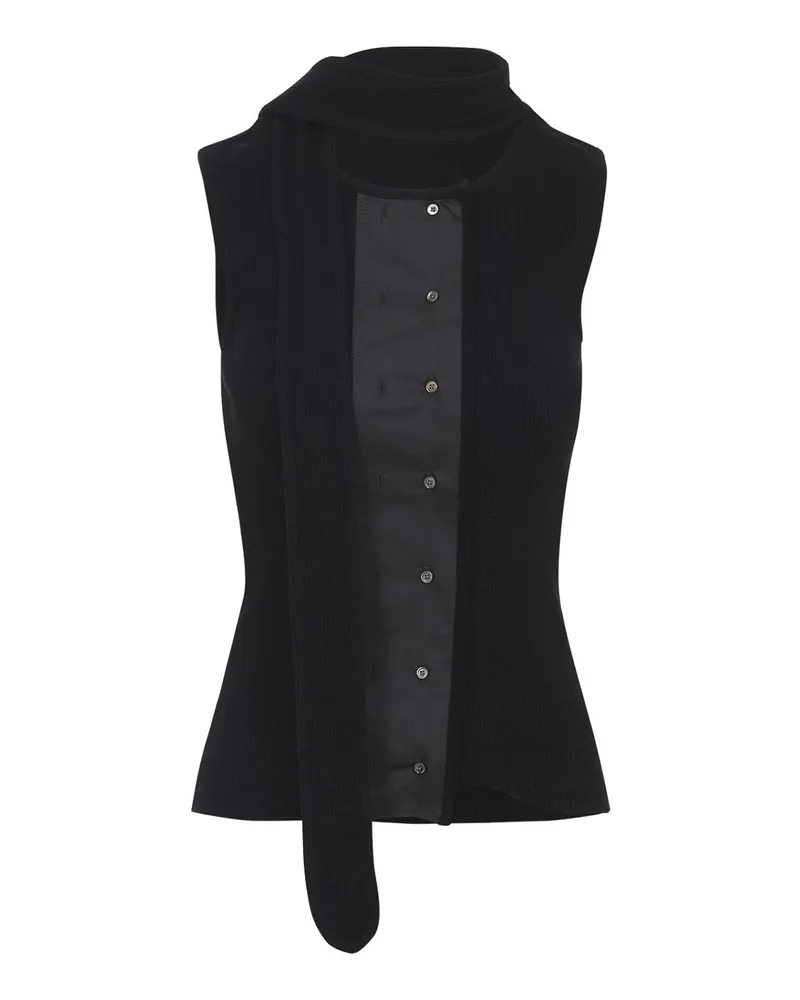 Christophe Lemaire Top - Schwarz Schwarz