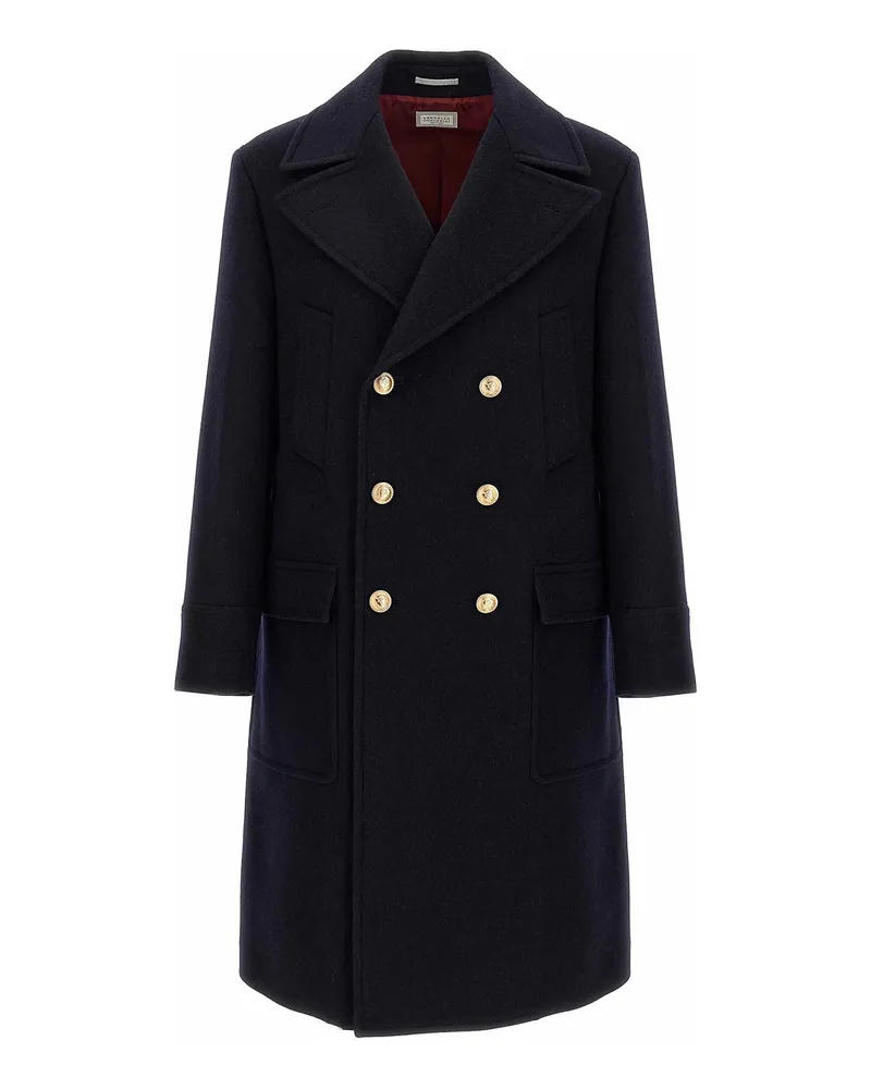 Brunello Cucinelli Kurzer Mantel - Blau Blau