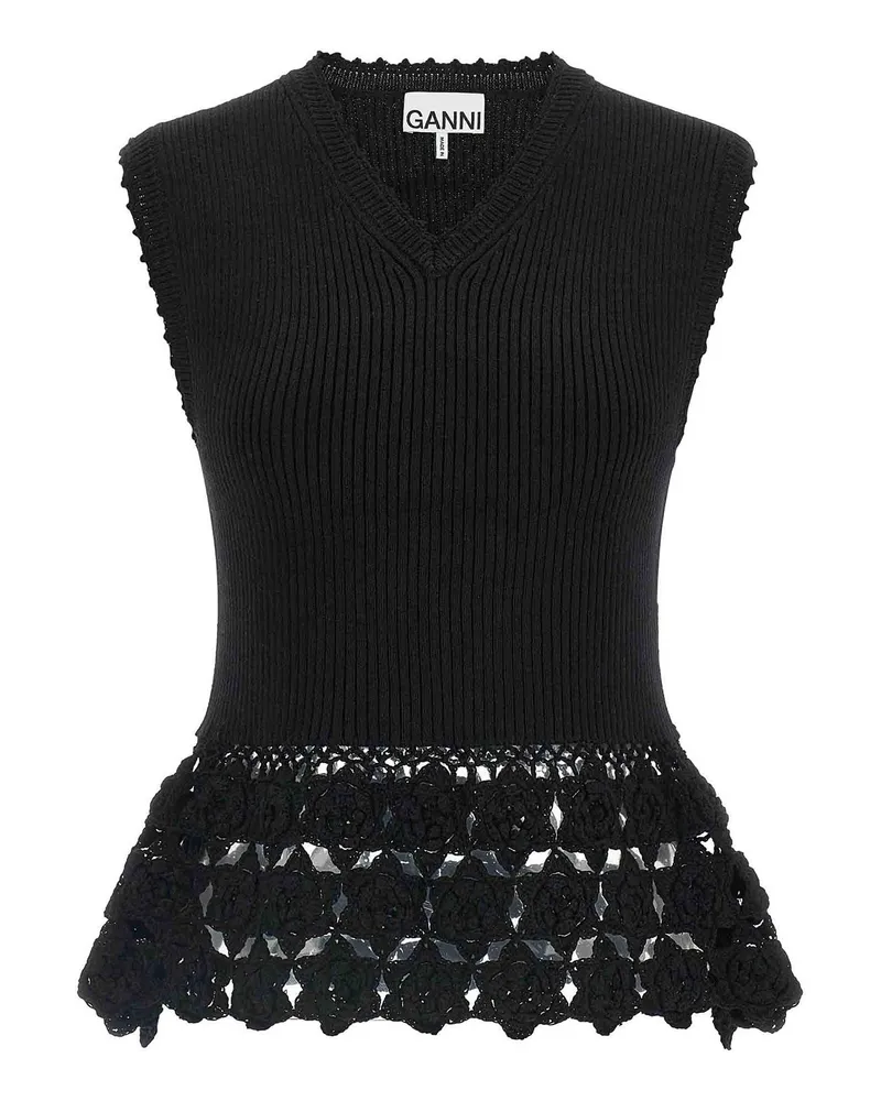 Ganni Weste - Schwarz Schwarz