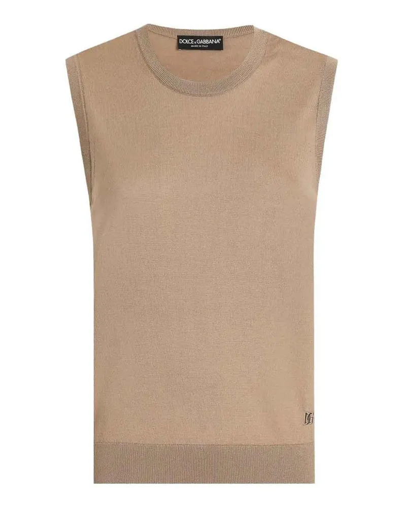 Dolce & Gabbana Rundhalspullover - Beige Beige