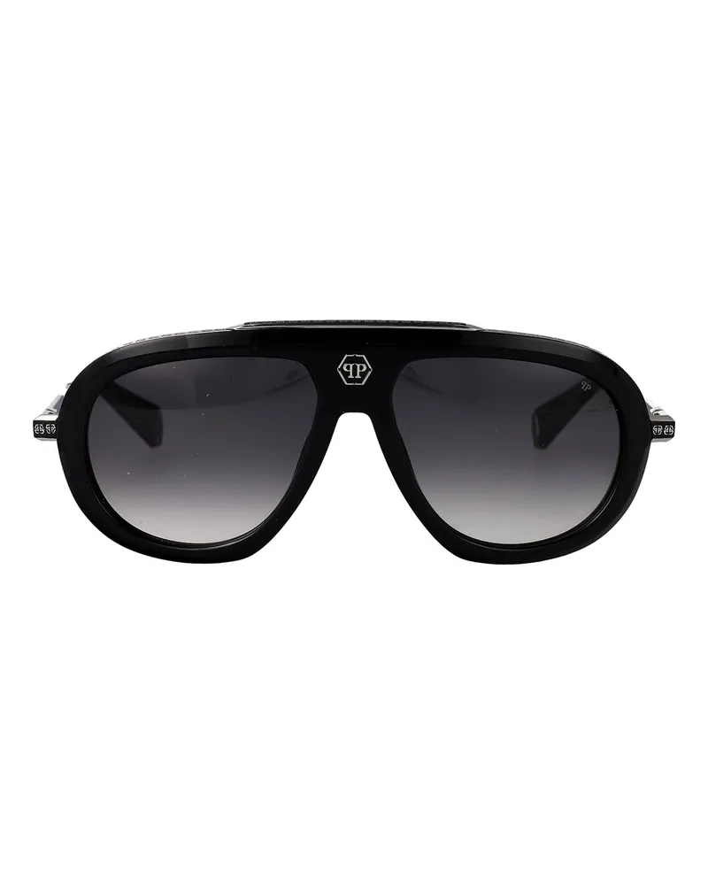 Philipp Plein Sonnenbrille - Schwarz Schwarz