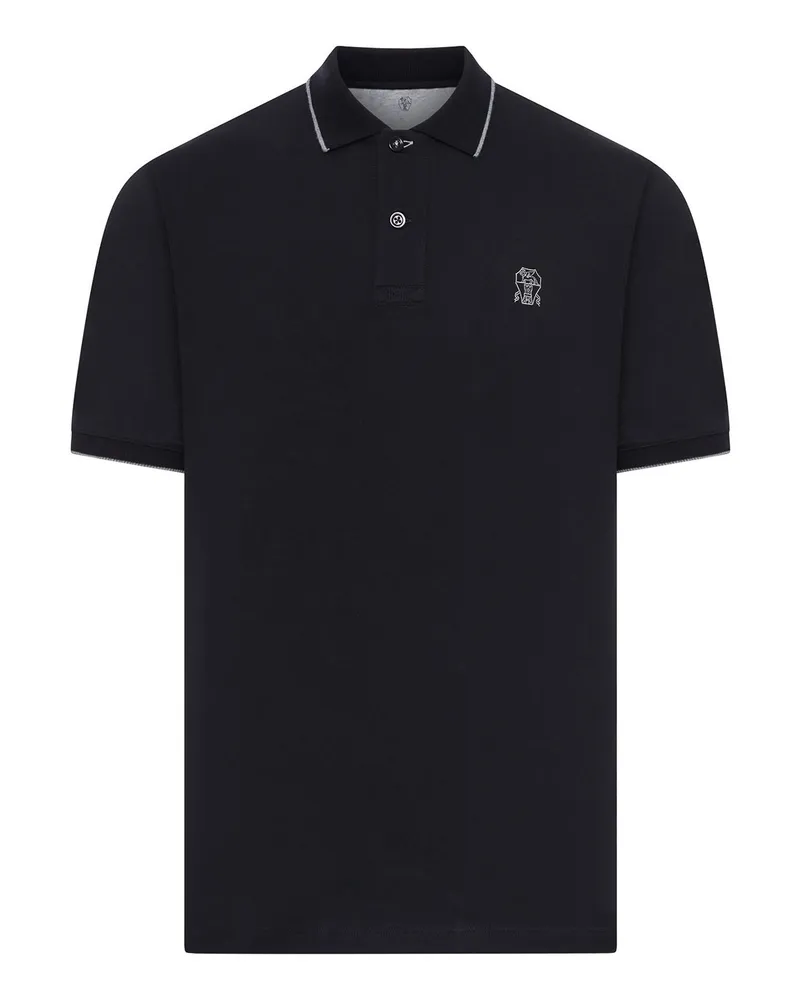 Brunello Cucinelli Poloshirt - Schwarz Schwarz