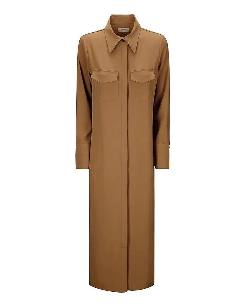 Alberto Biani Maxikleid - Hellrosa Braun