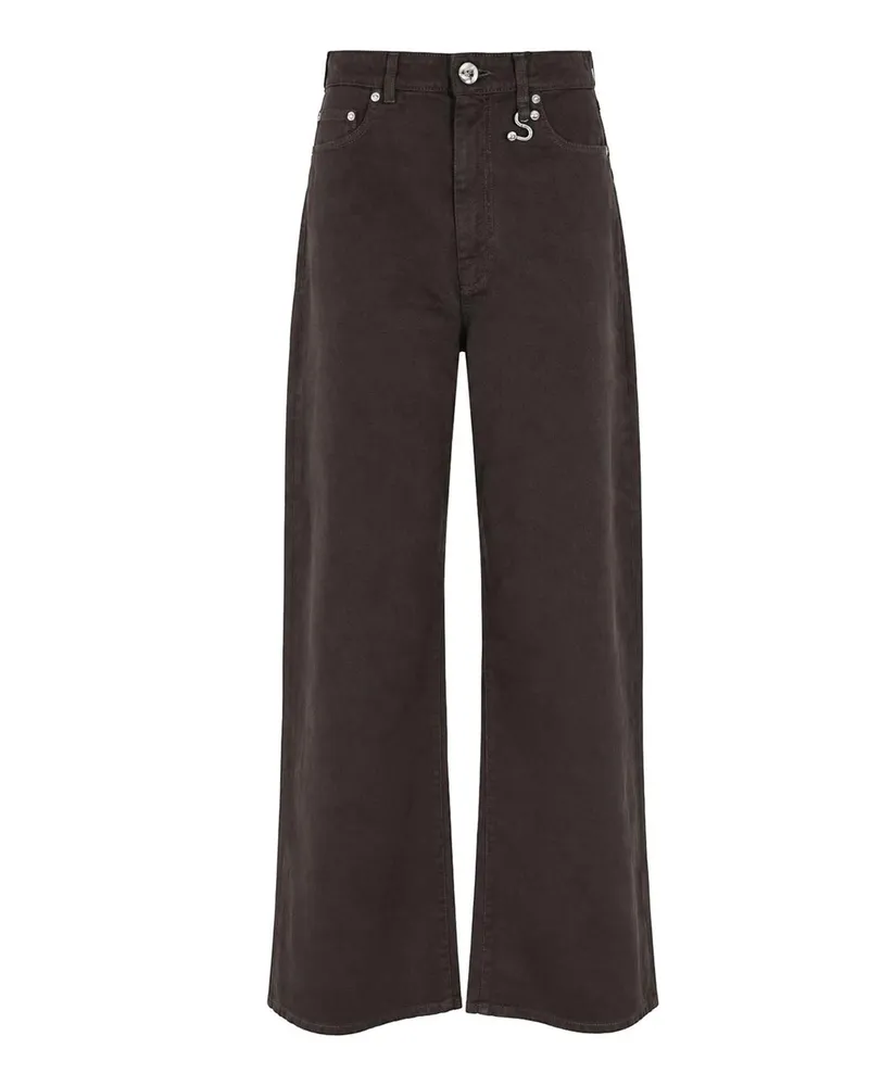 SPORTMAX Straight Leg Jeans - Dunkelbraun Dunkelbraun