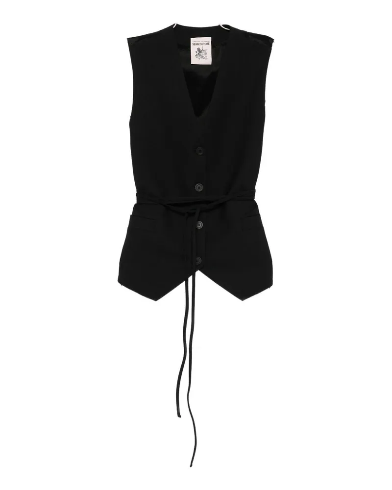 Semicouture Weste - Schwarz Schwarz