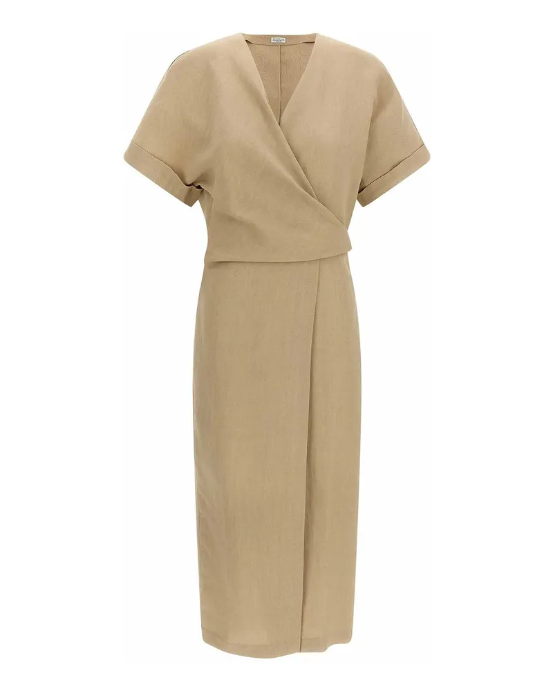 Brunello Cucinelli Knielanges Kleid - Beige Beige