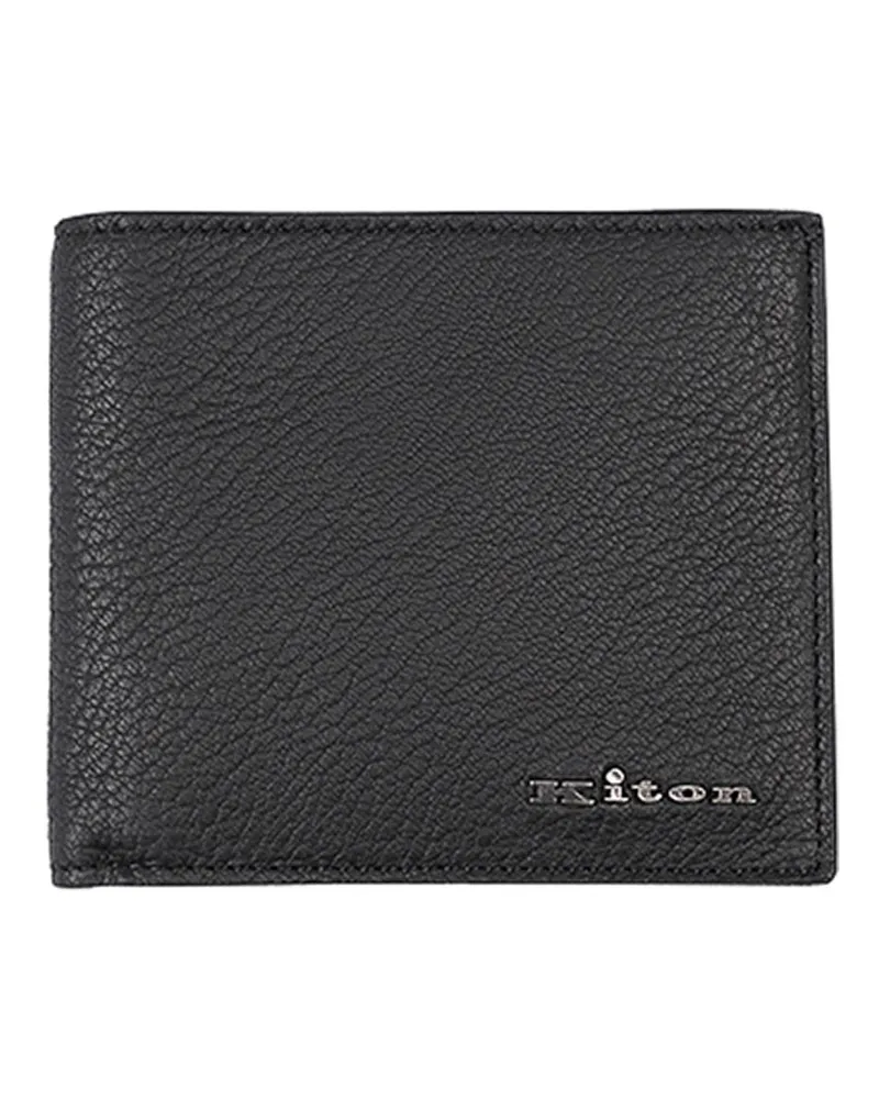 Kiton Portemonnaie - Schwarz Schwarz