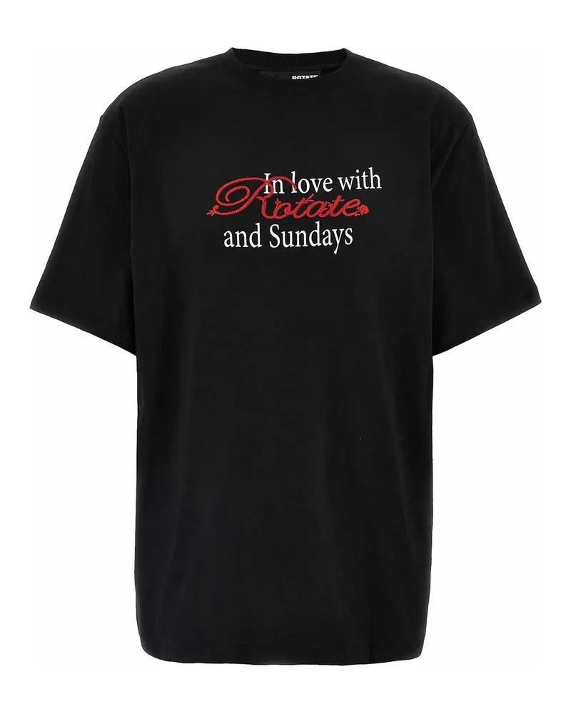 ROTATE Birger Christensen T-Shirt - Schwarz Schwarz