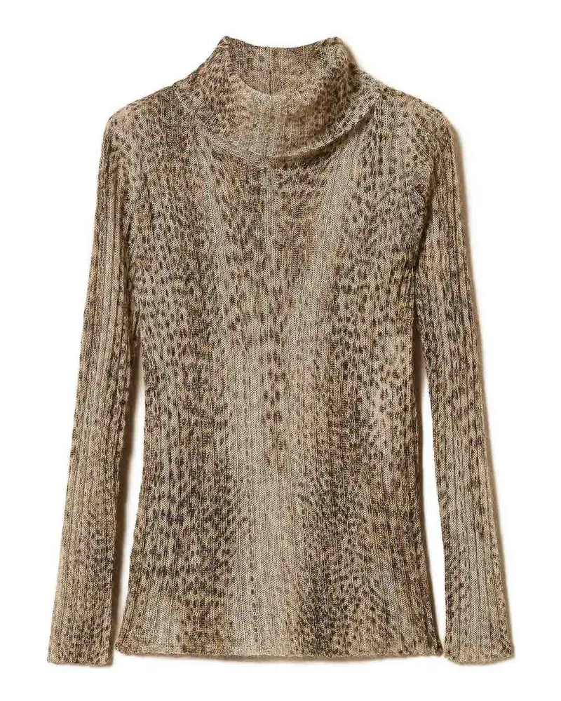 Twin-Set Rundhalspullover - Braun Braun