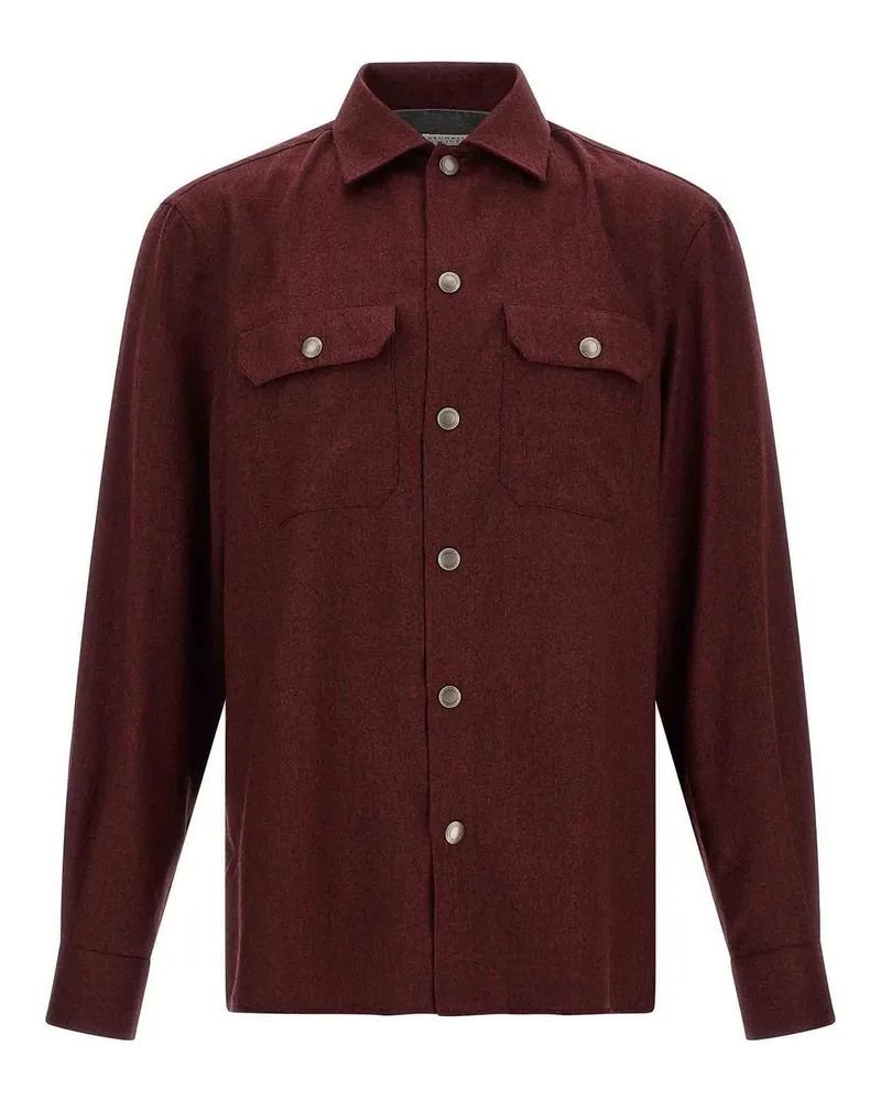 Brunello Cucinelli Casualjacke - Dunkelrot Dunkelrot