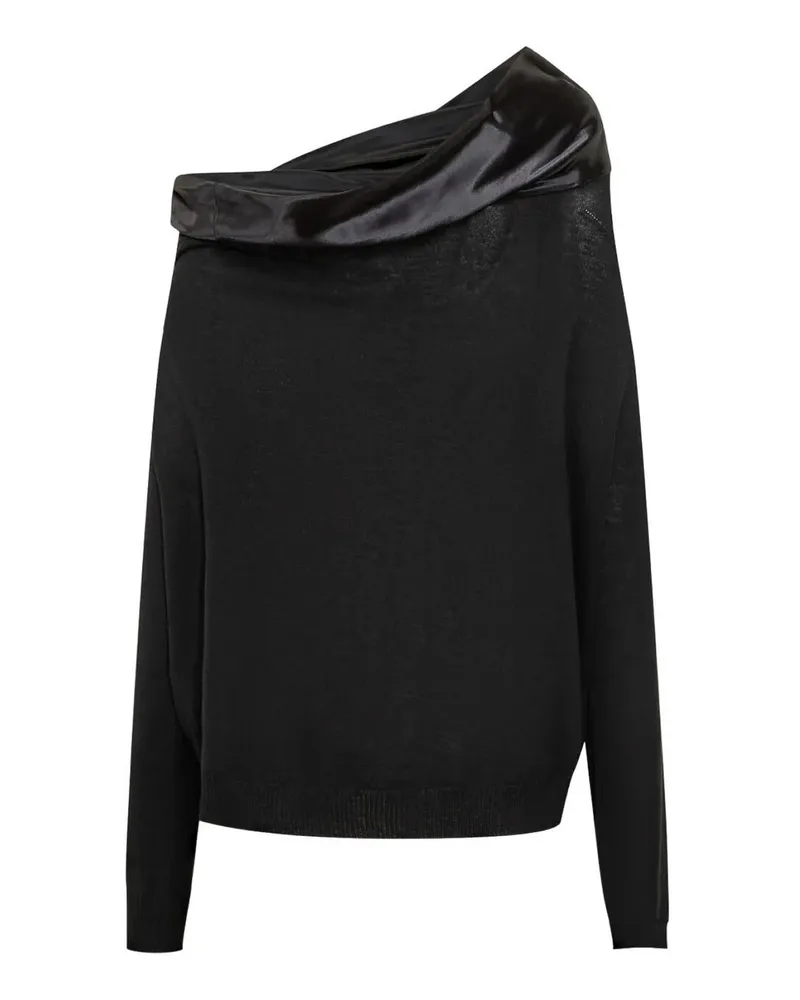 Alberta Ferretti Rundhalspullover - Schwarz Schwarz