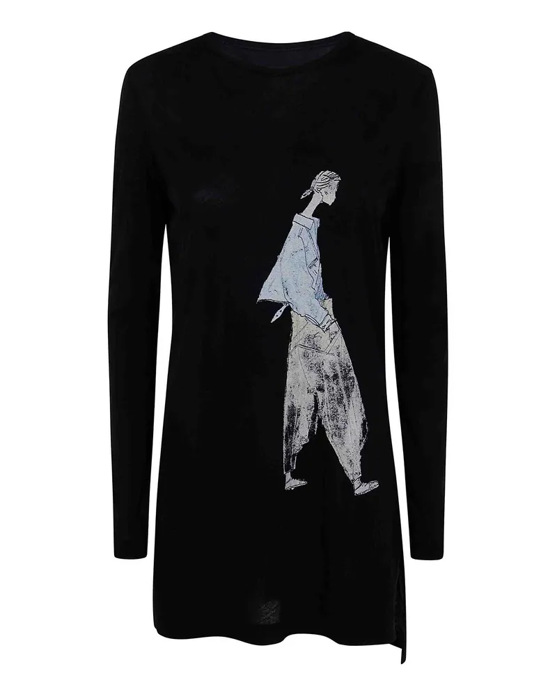 Yohji Yamamoto Knielanges Kleid - Schwarz Schwarz