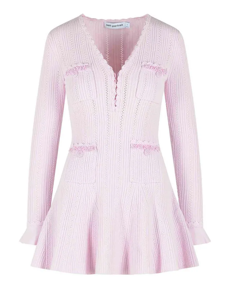 Self-Portrait Kurzes Kleid - Nude Nude