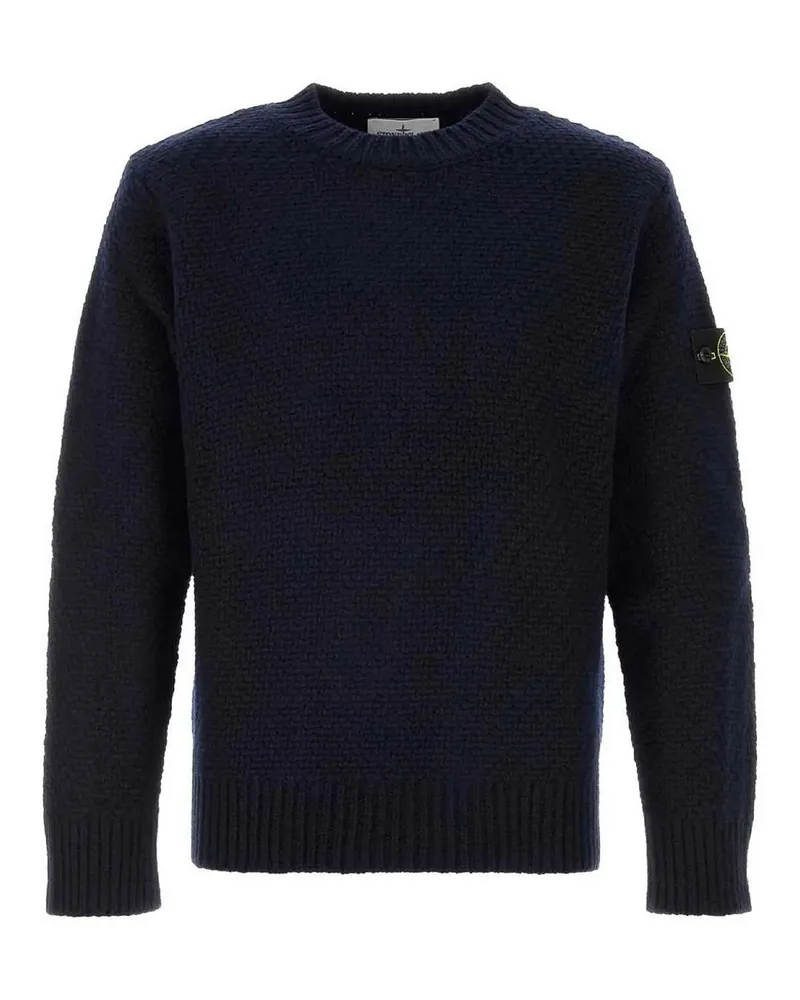 Stone Island Rundhalspullover - Blau Blau
