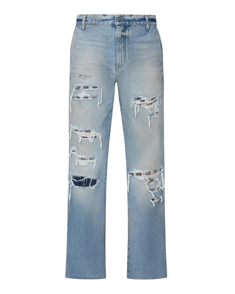 Amiri Straight Leg Jeans - Blau Blau