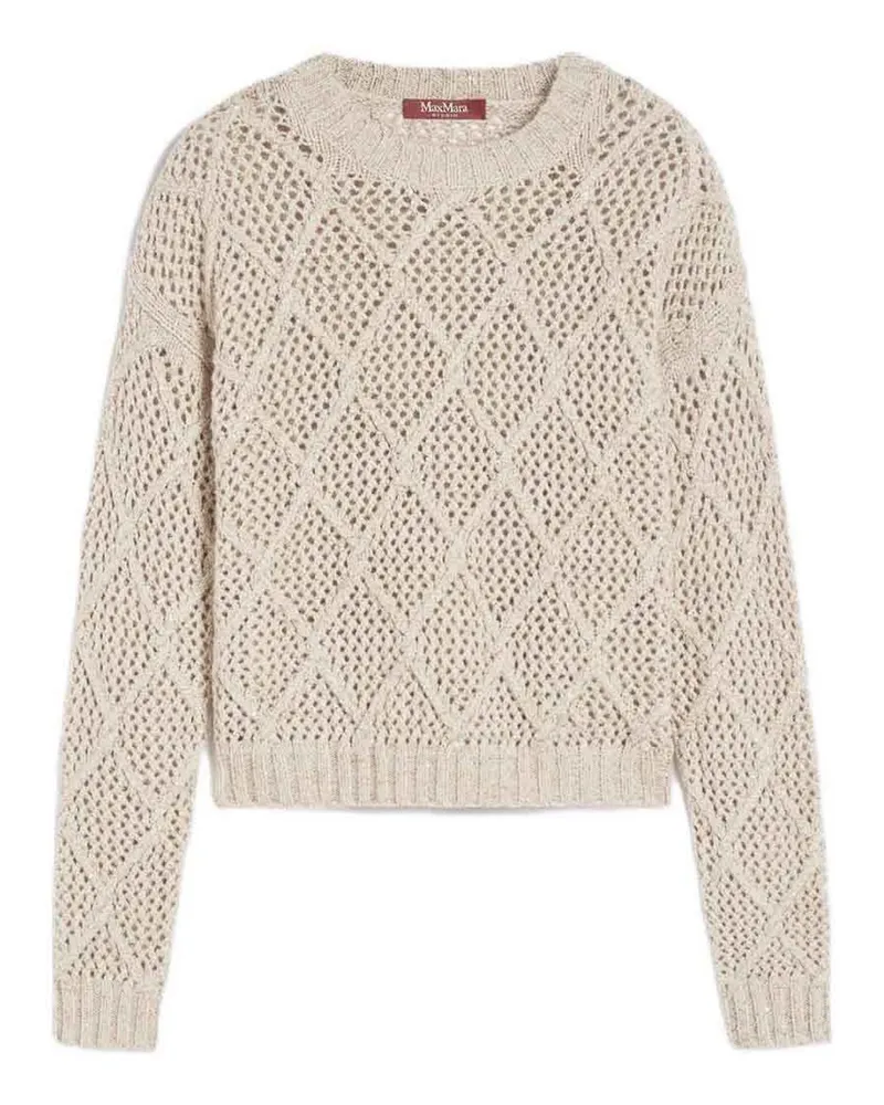 Max Mara Rundhalspullover - Beige Beige