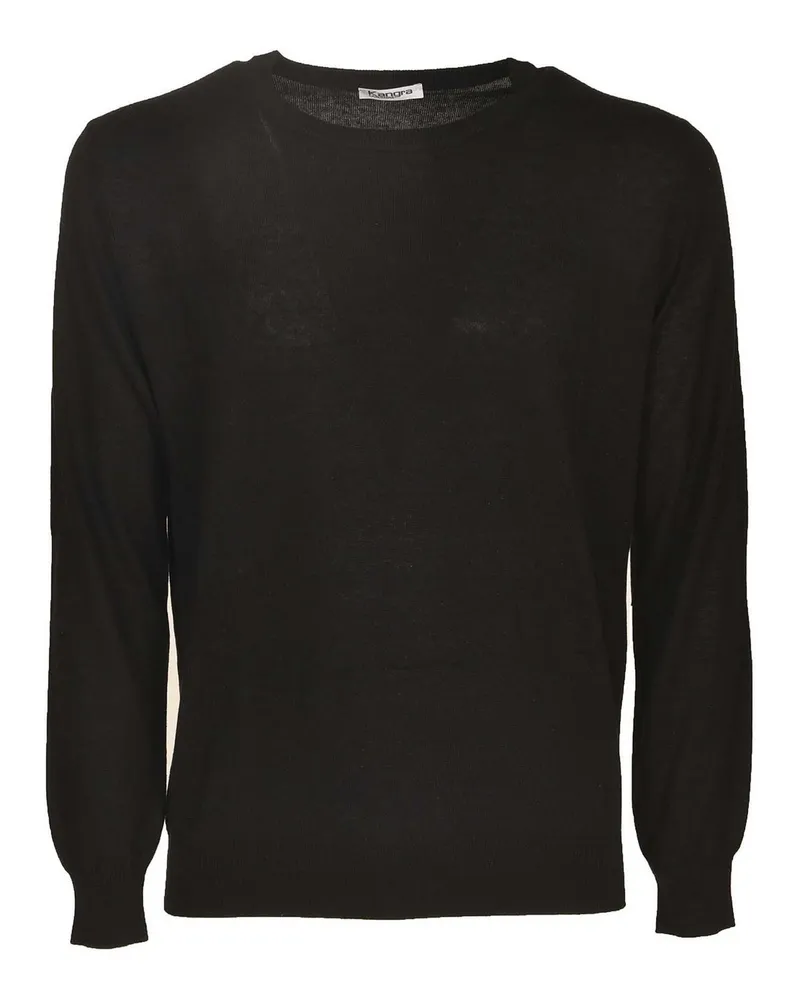 Kangra Cashmere Rundhalspullover - Schwarz Schwarz