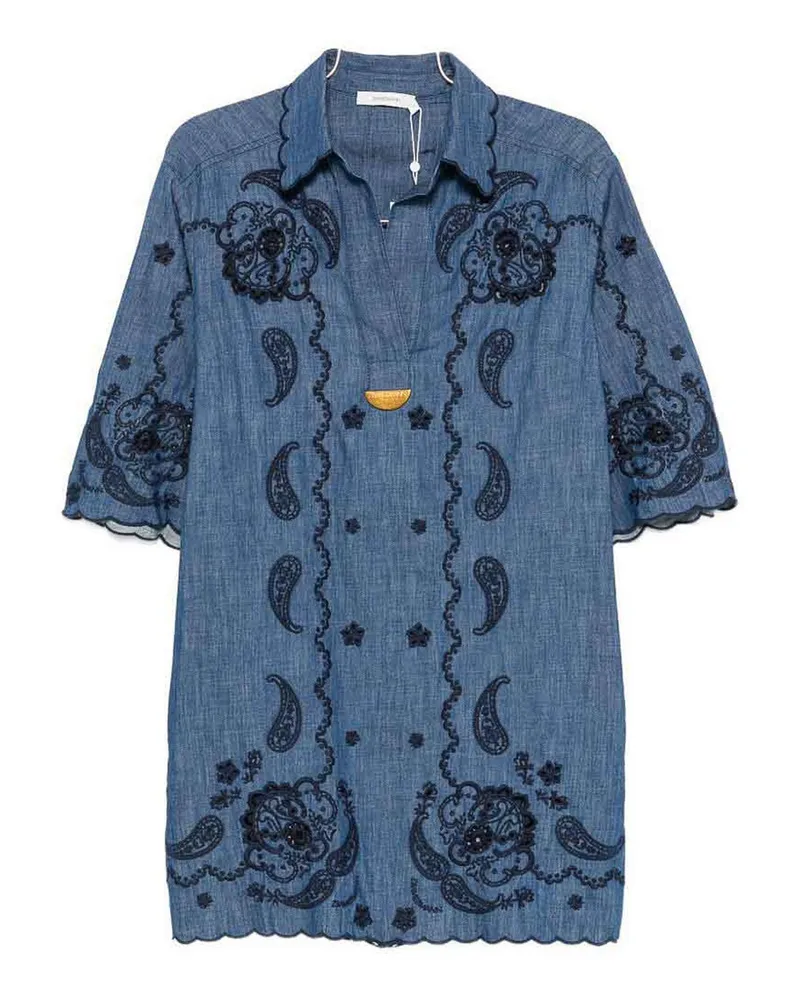 Zimmermann Kurzes Kleid - Blau Blau