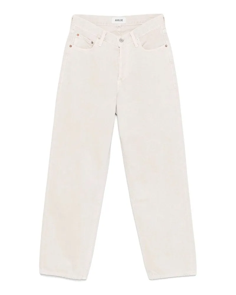 AGOLDE Straight Leg Jeans - Beige Beige
