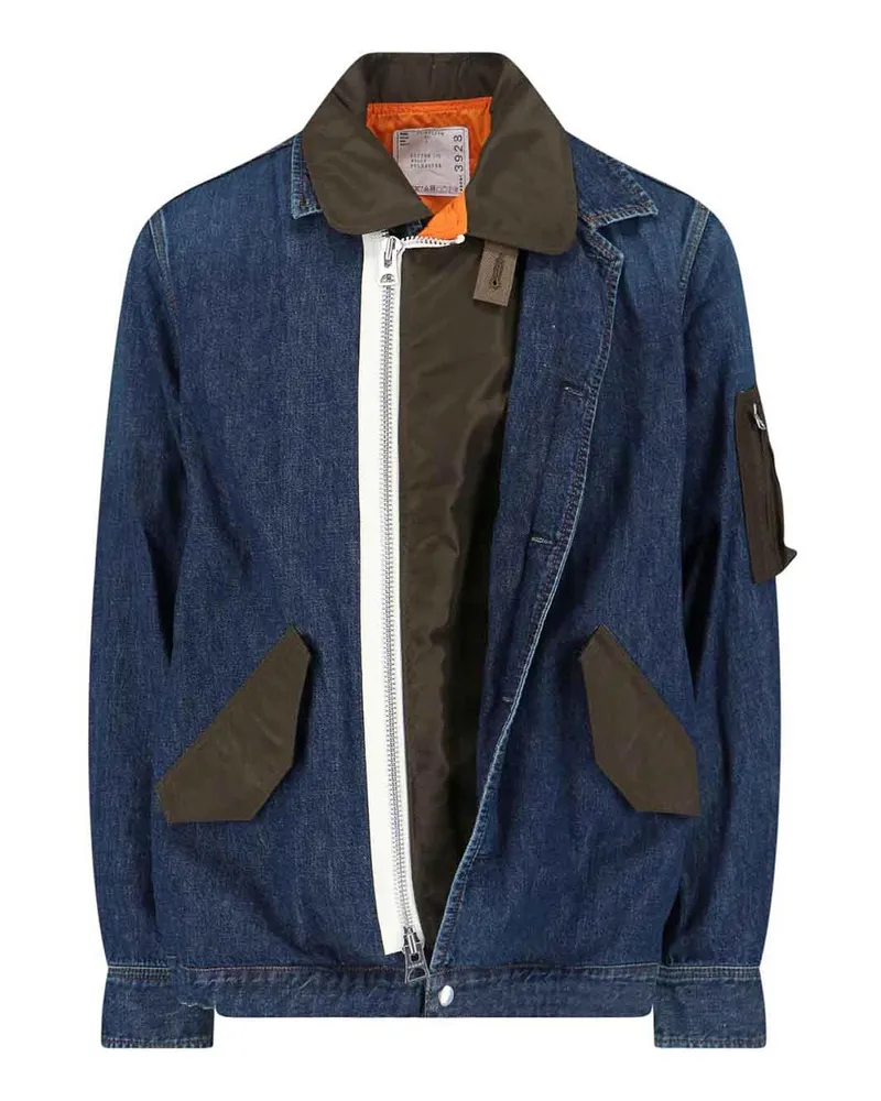 Sacai Jeansjacke - Blau Blau