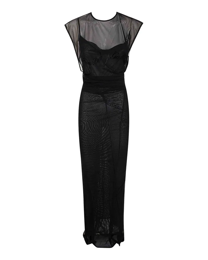 Jean Paul Gaultier Knielanges Kleid - Schwarz Schwarz