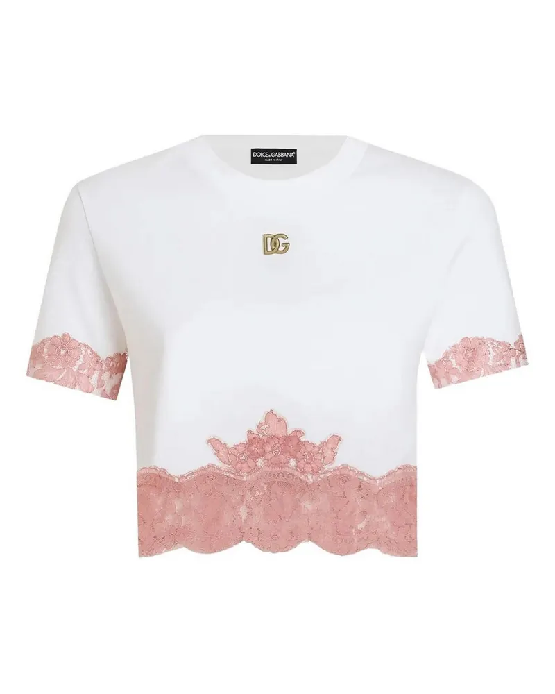 Dolce & Gabbana Rundhalspullover - Weiß Weiß