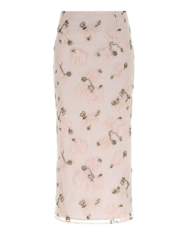 ROTATE Birger Christensen Midirock - Nude Nude