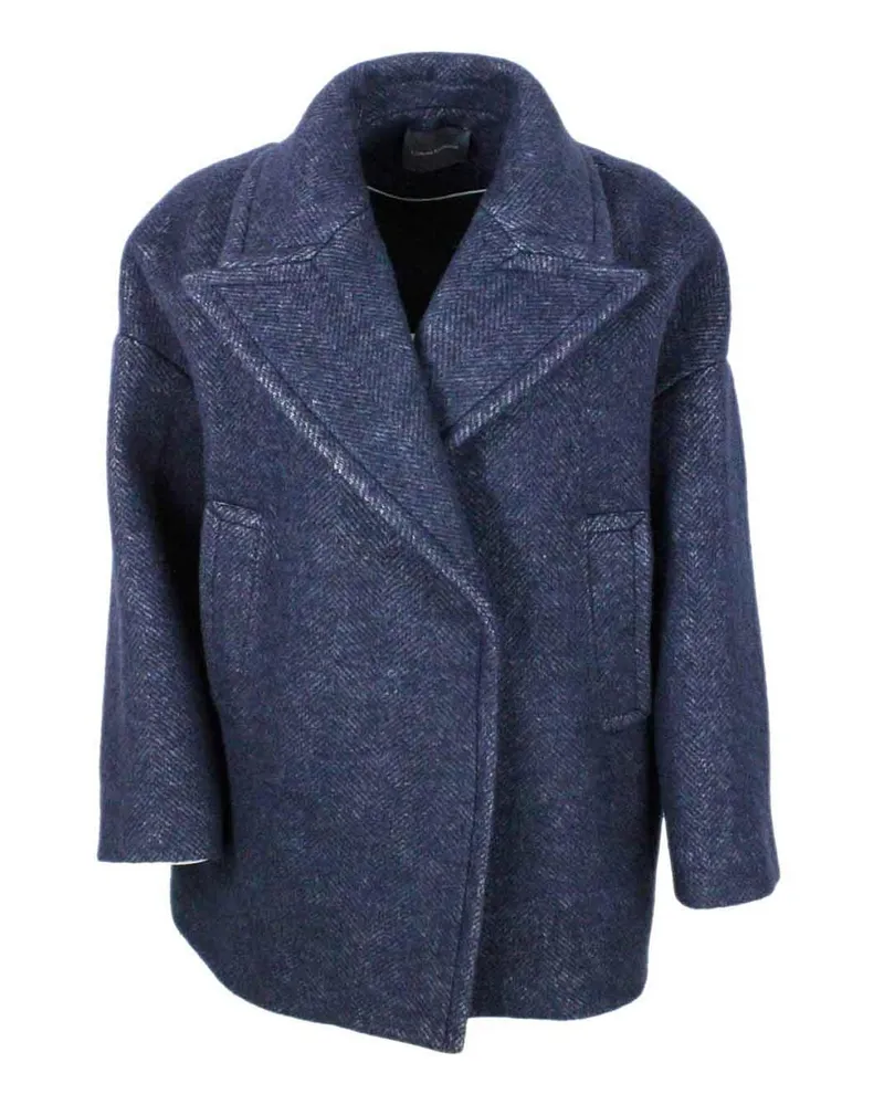 Lorena Antoniazzi Knielanger Mantel - Blau Blau
