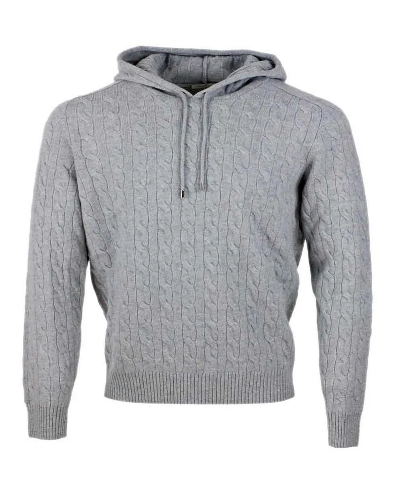 PANICALE Cashmere Rundhalspullover - Grau Grau