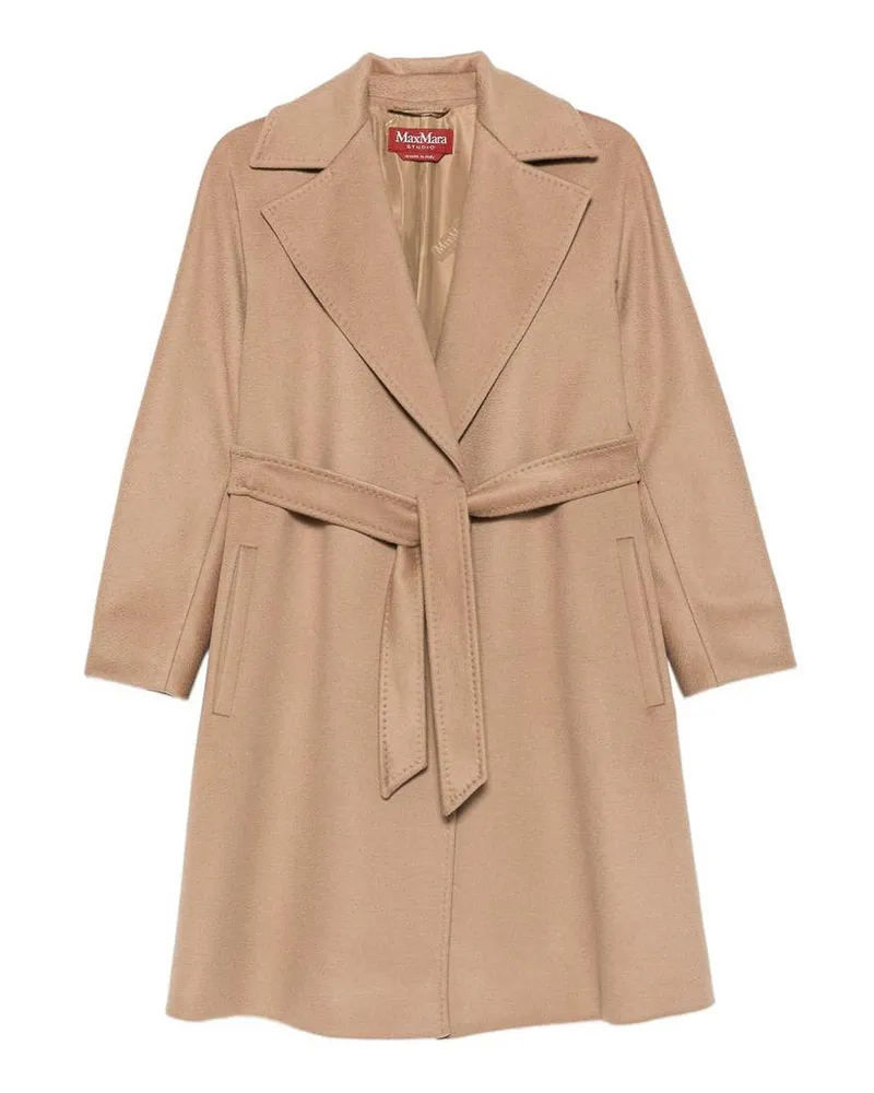 Max Mara Knielanger Mantel - Camel Camel