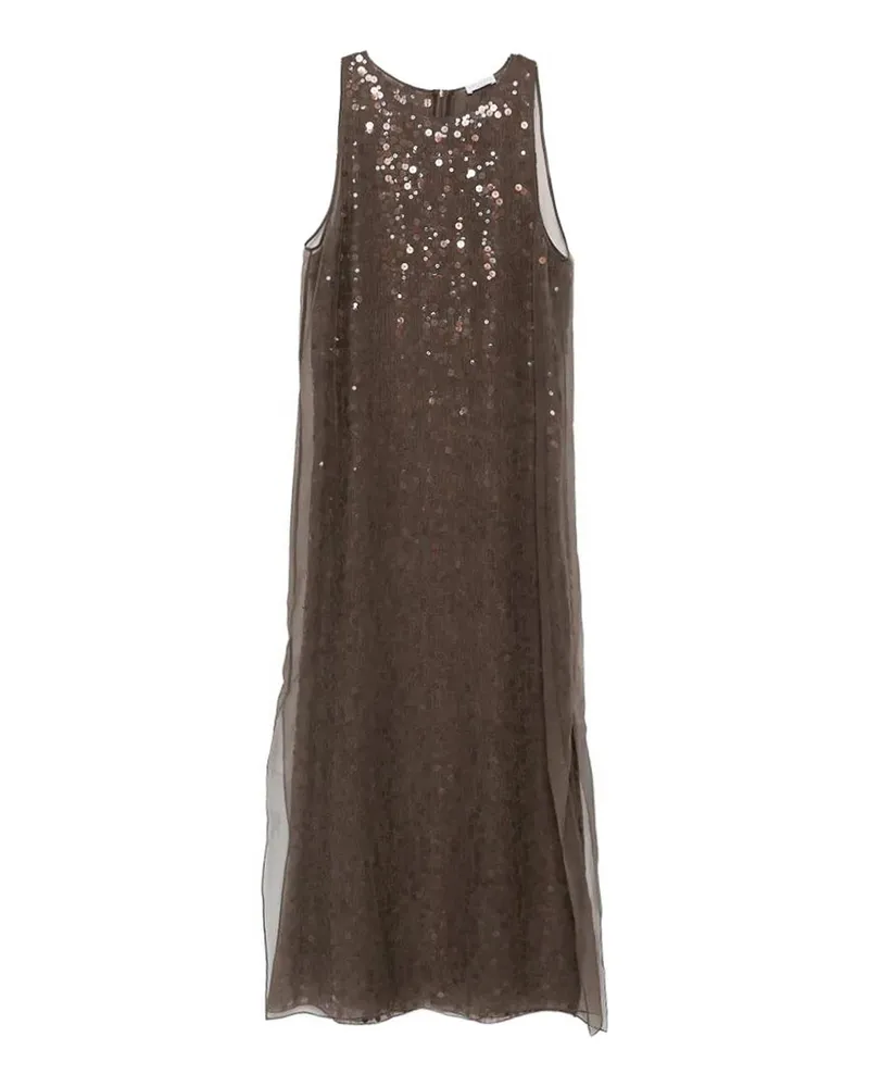 Brunello Cucinelli Knielanges Kleid - Braun Braun