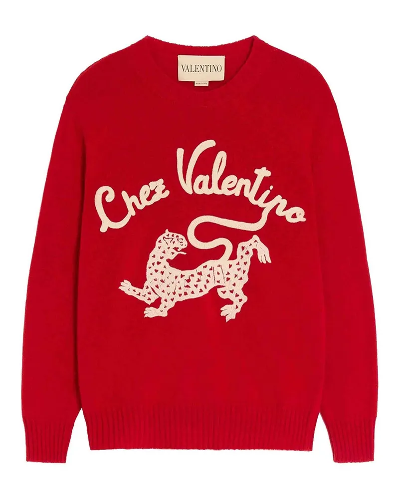 Valentino Garavani Rundhalspullover - Rot Rot