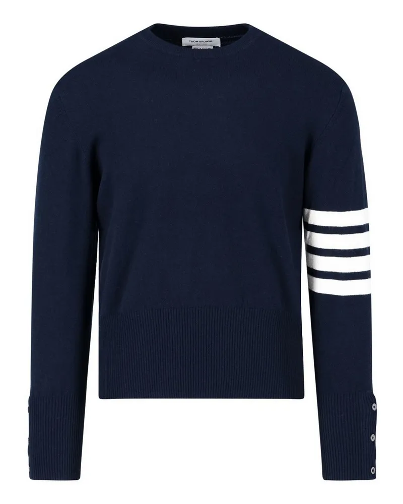 Thom Browne Rundhalspullover - Blau Blau